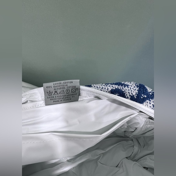 Auth💙 DIOR BLUE LOGO TERRY CLOTH BAG - Picture 11 of 13